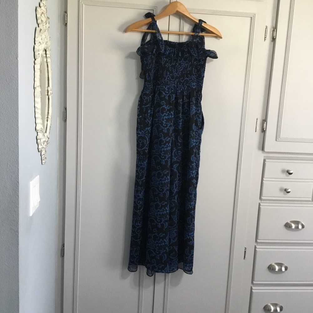NWOT Whistles Blue Bali Jumpsuit size US 2 Resort Vacation Cruise - Picture 3 of 12